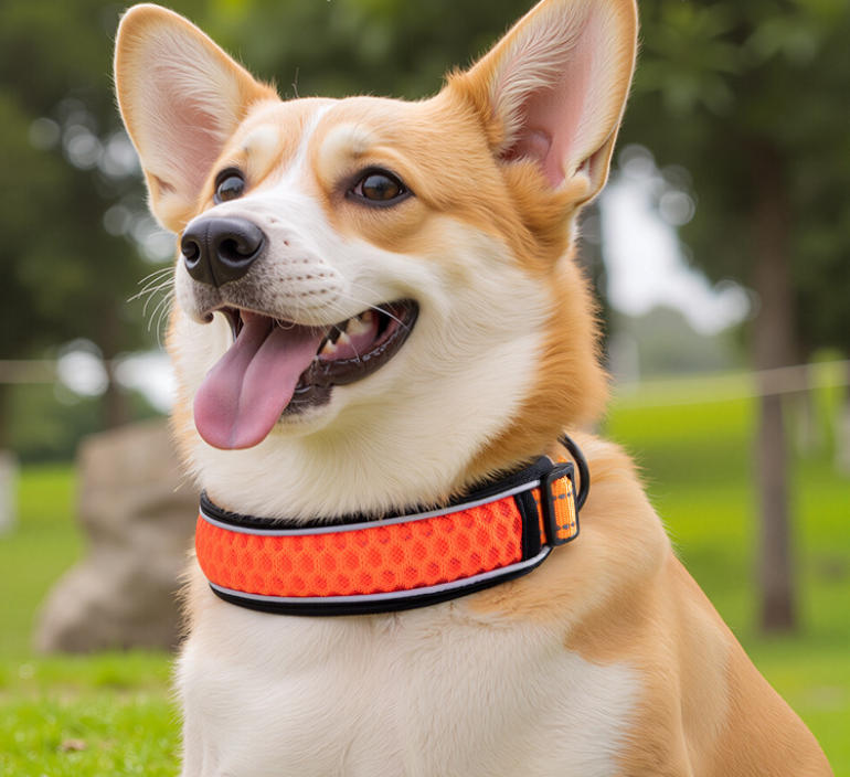 Dog collar style E in use