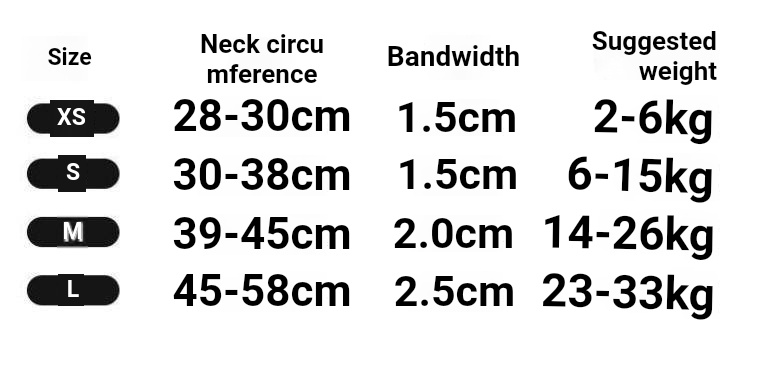 Dog collar style E size image